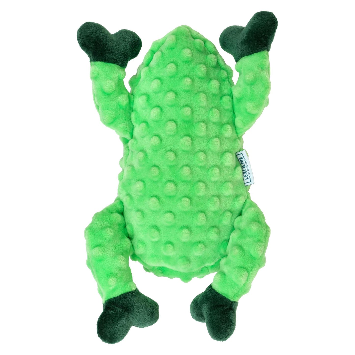 Lexi & Me Textured Plush Frog Dog Toy