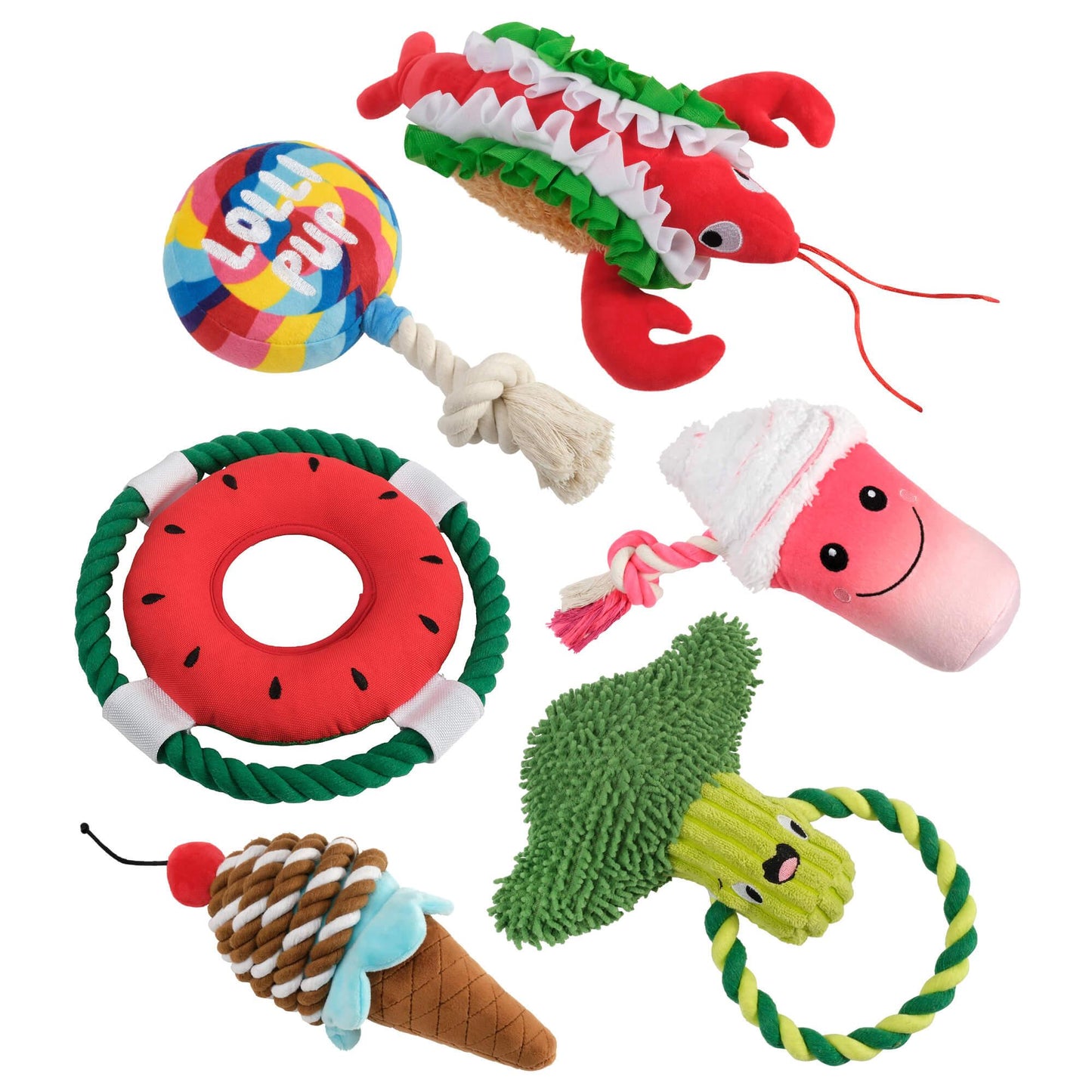 Snack Time Ice-Cream Rope Plush Toy