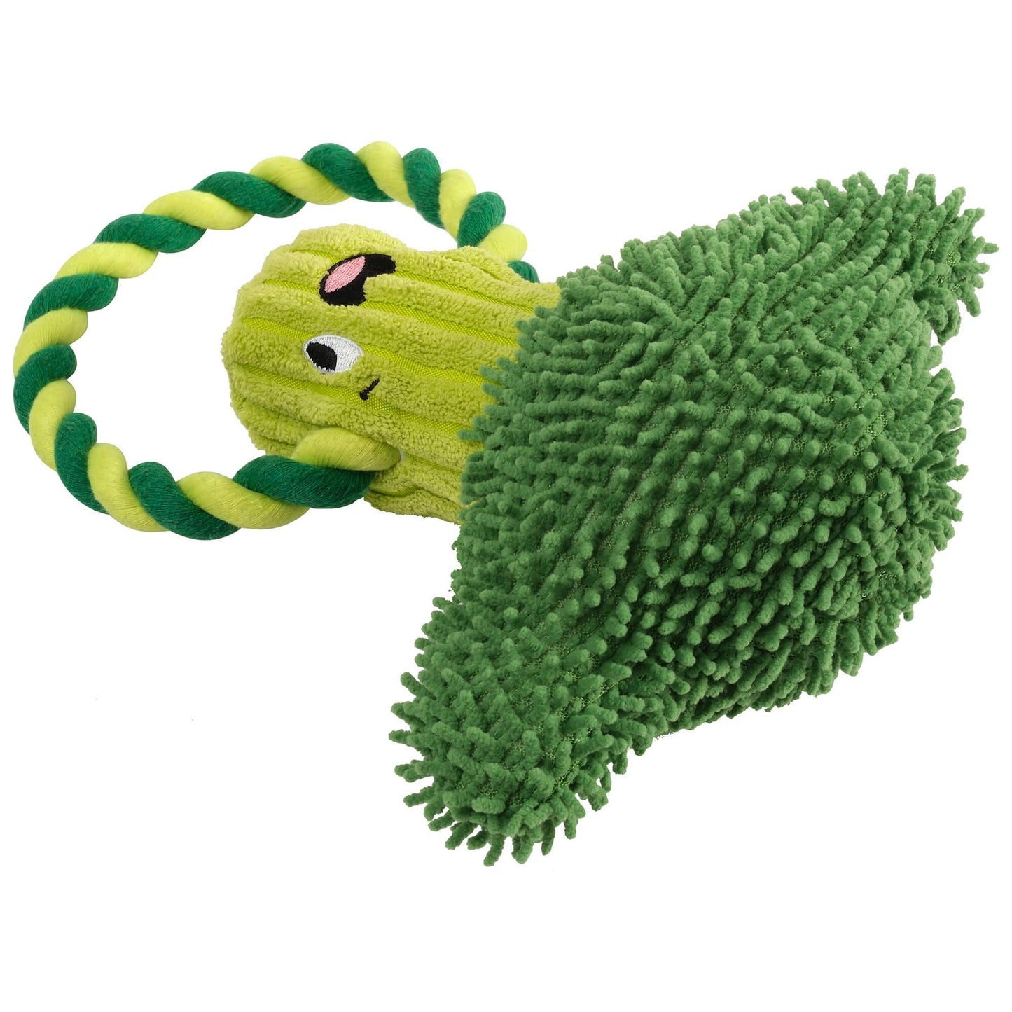 Snack Time Broccoli Plush Rope Toy