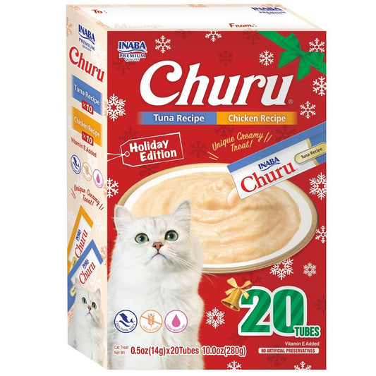 Inaba Churu Tuna & Chicken Puree Christmas Holiday Pack