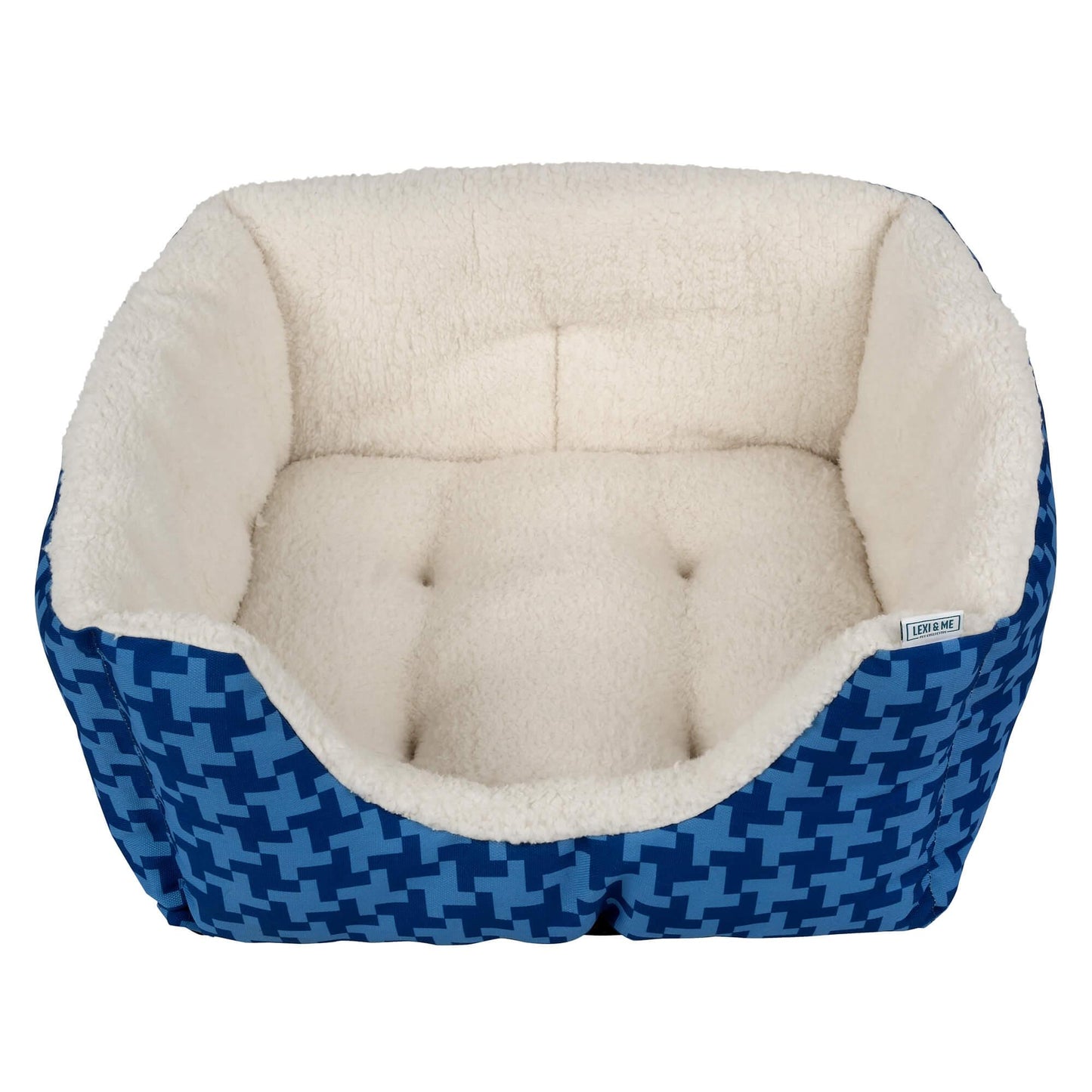 Lexi & Me High Wall Bed Navy Houndstooth