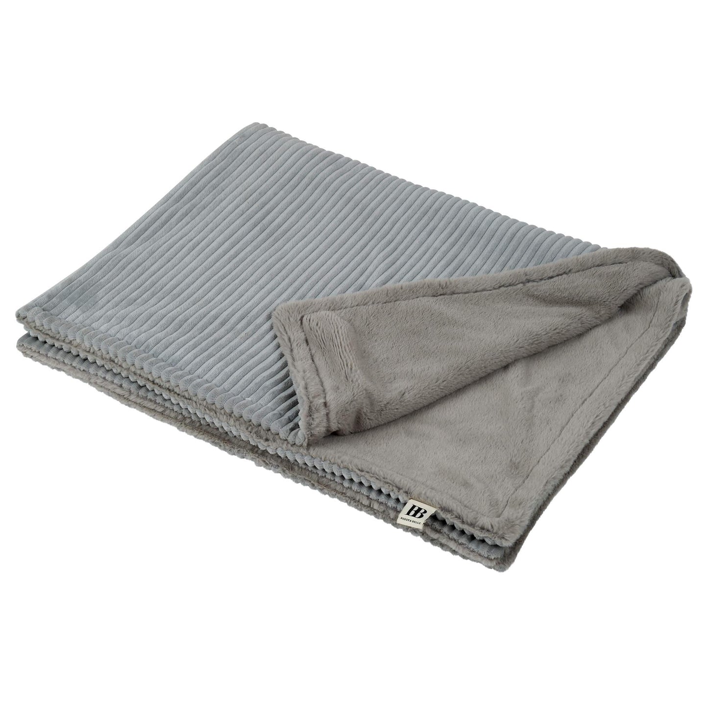 Buddy & Belle Reversible Plush Blanket Peal Blue