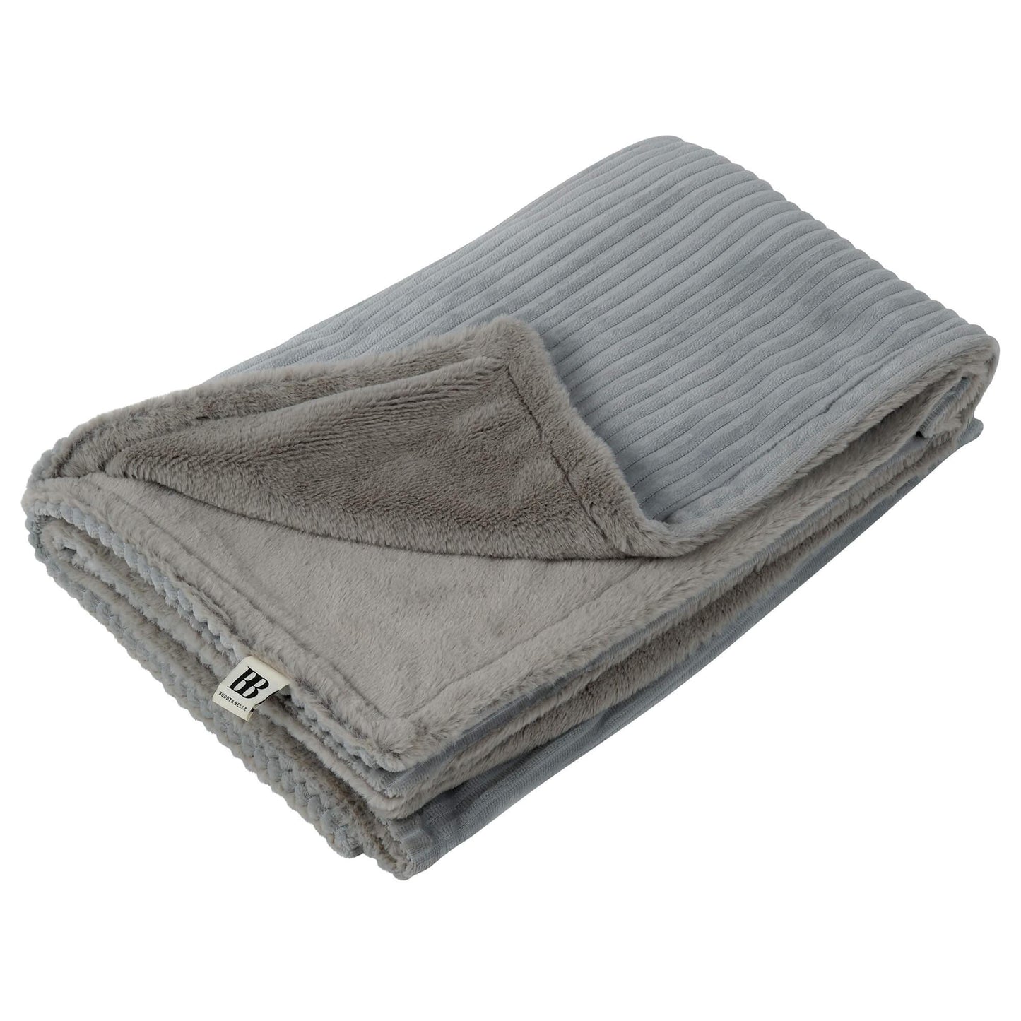 Buddy & Belle Reversible Plush Blanket Peal Blue