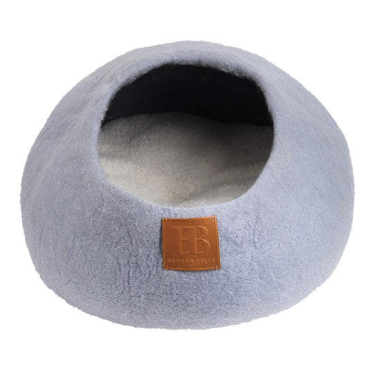 Buddy & Belle Wool Cat Cave Pearl Blue