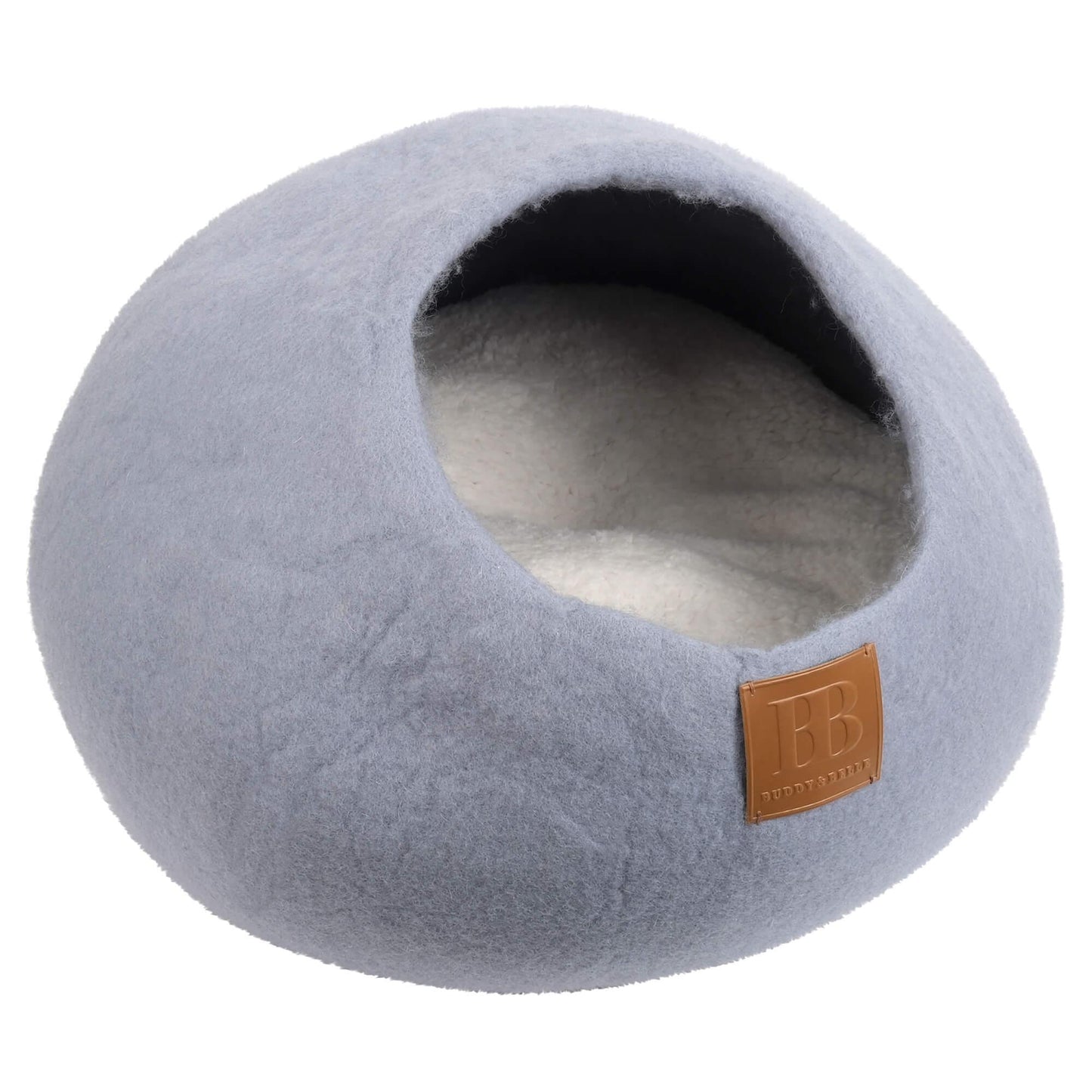 Buddy & Belle Wool Cat Cave Pearl Blue