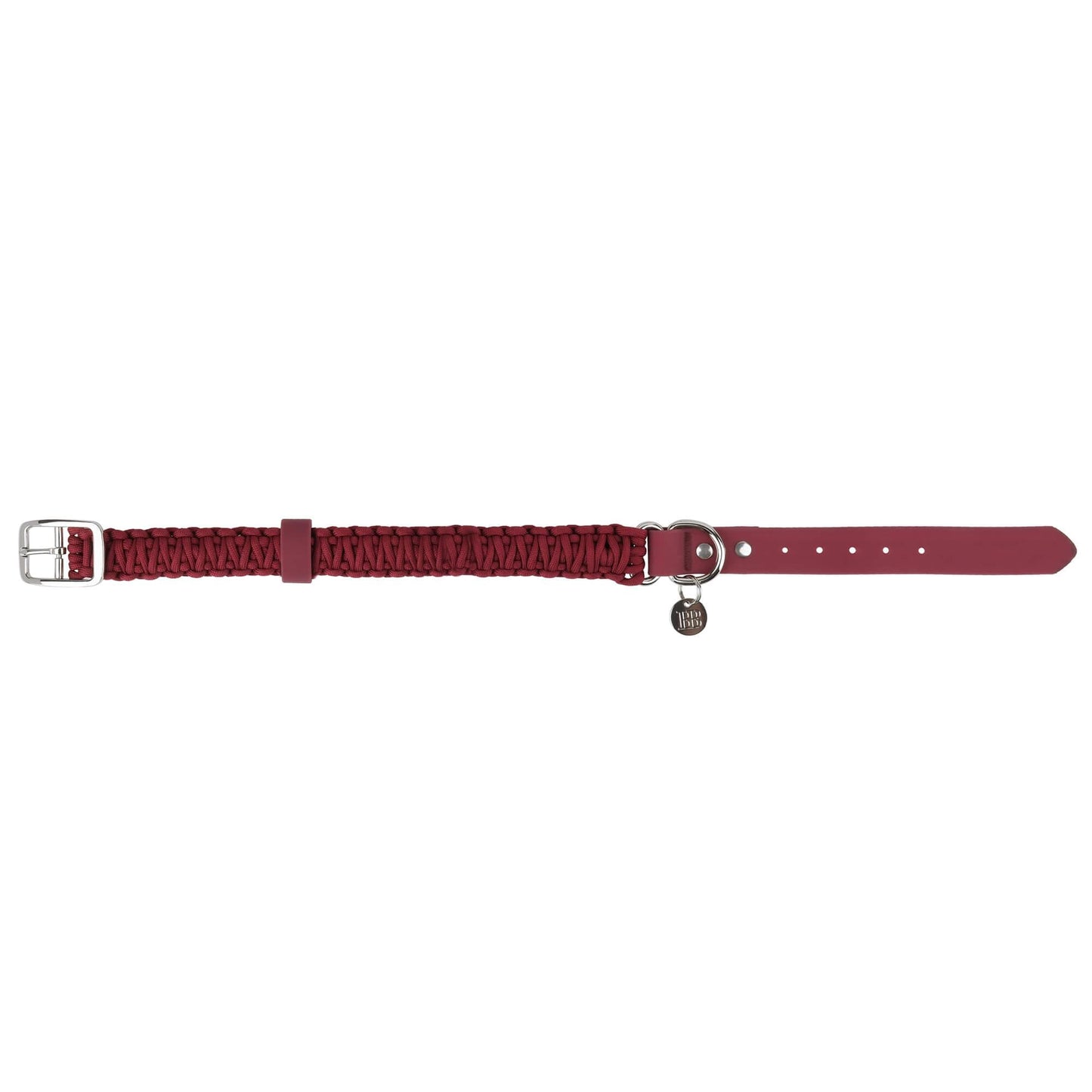 Buddy & Belle Paracord Dog Collar Beet Red