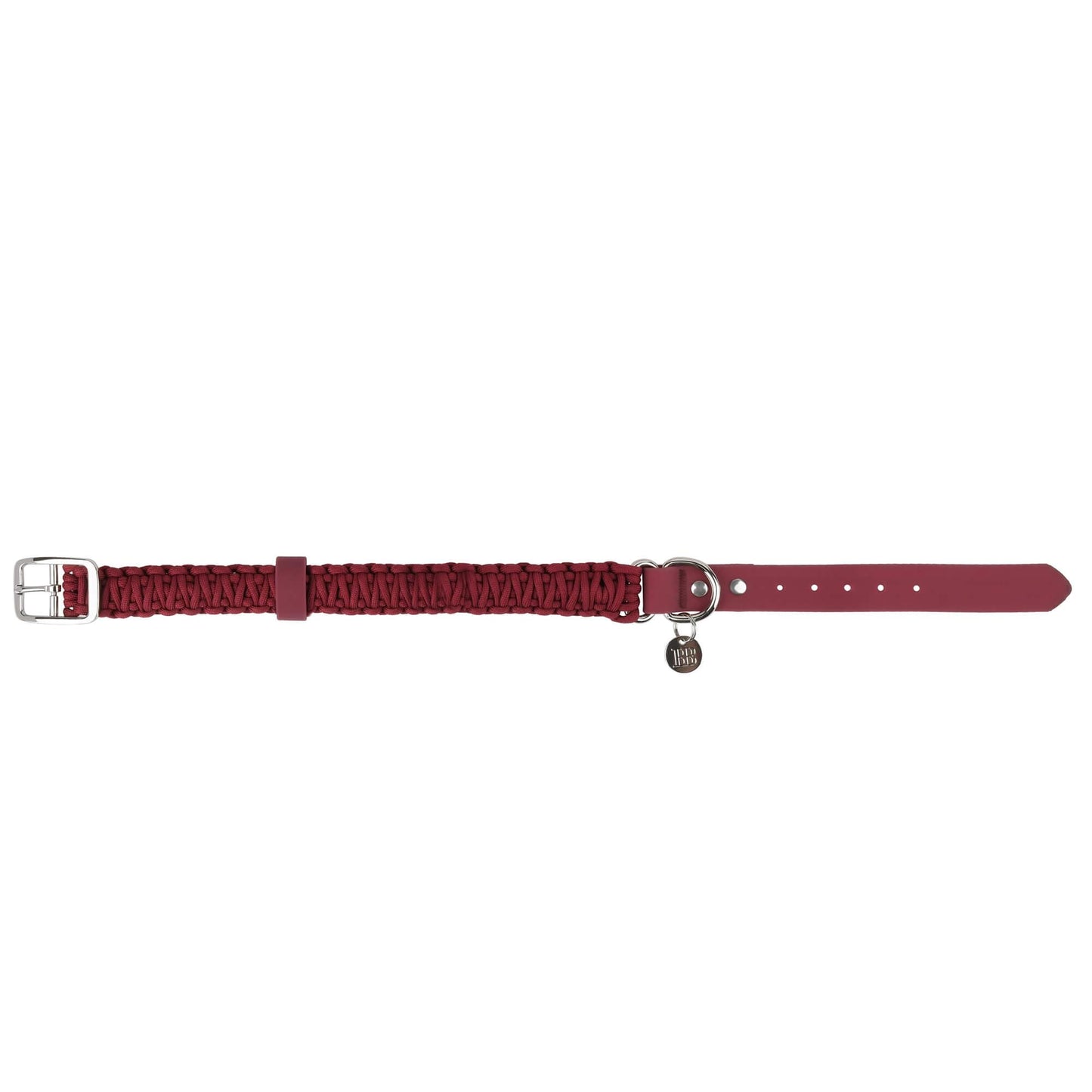 Buddy & Belle Paracord Dog Collar Beet Red