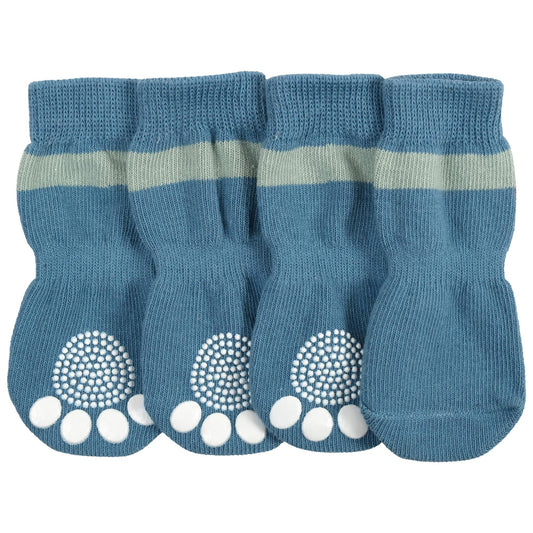 Lexi & Me Blue Grippy Dog Socks