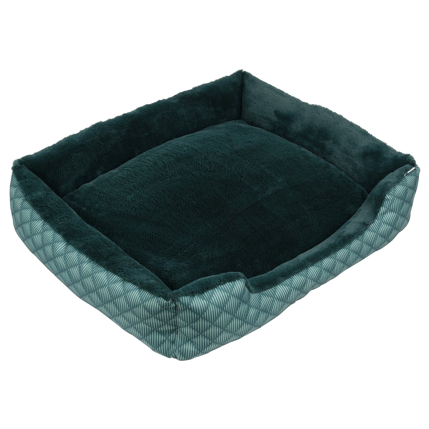 Lexi & Me Large/Extra Large Bolster Dog Bed Green Quilt