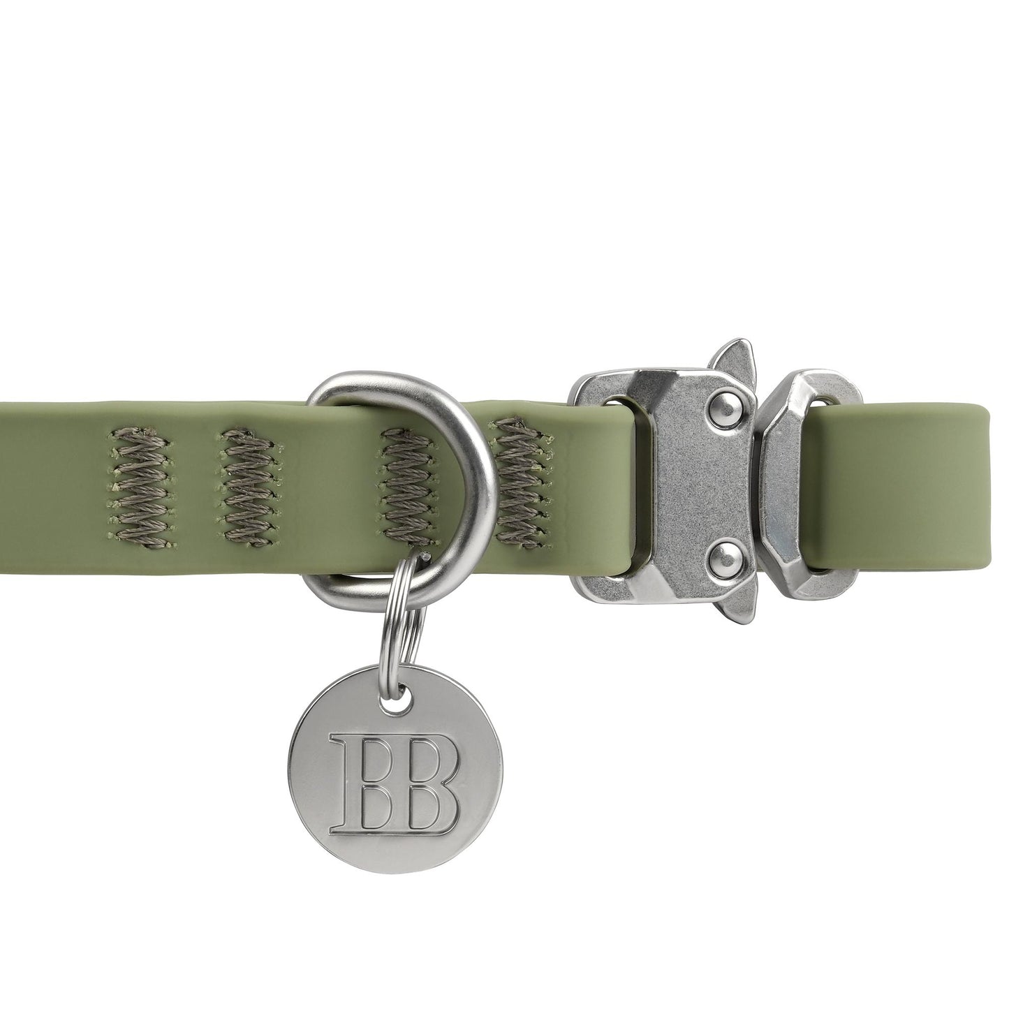 Buddy & Belle PVC Dog Collar Khaki