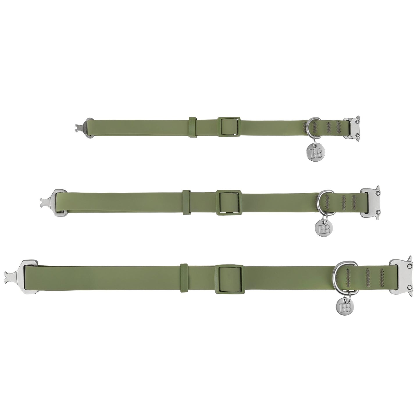 Buddy & Belle PVC Dog Collar Khaki