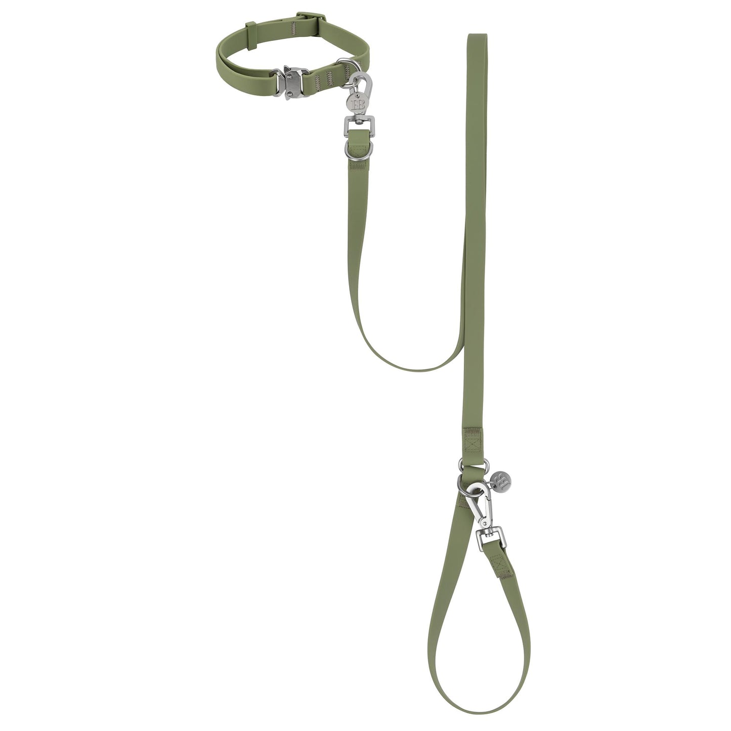 Buddy & Belle PVC Dog Collar Khaki