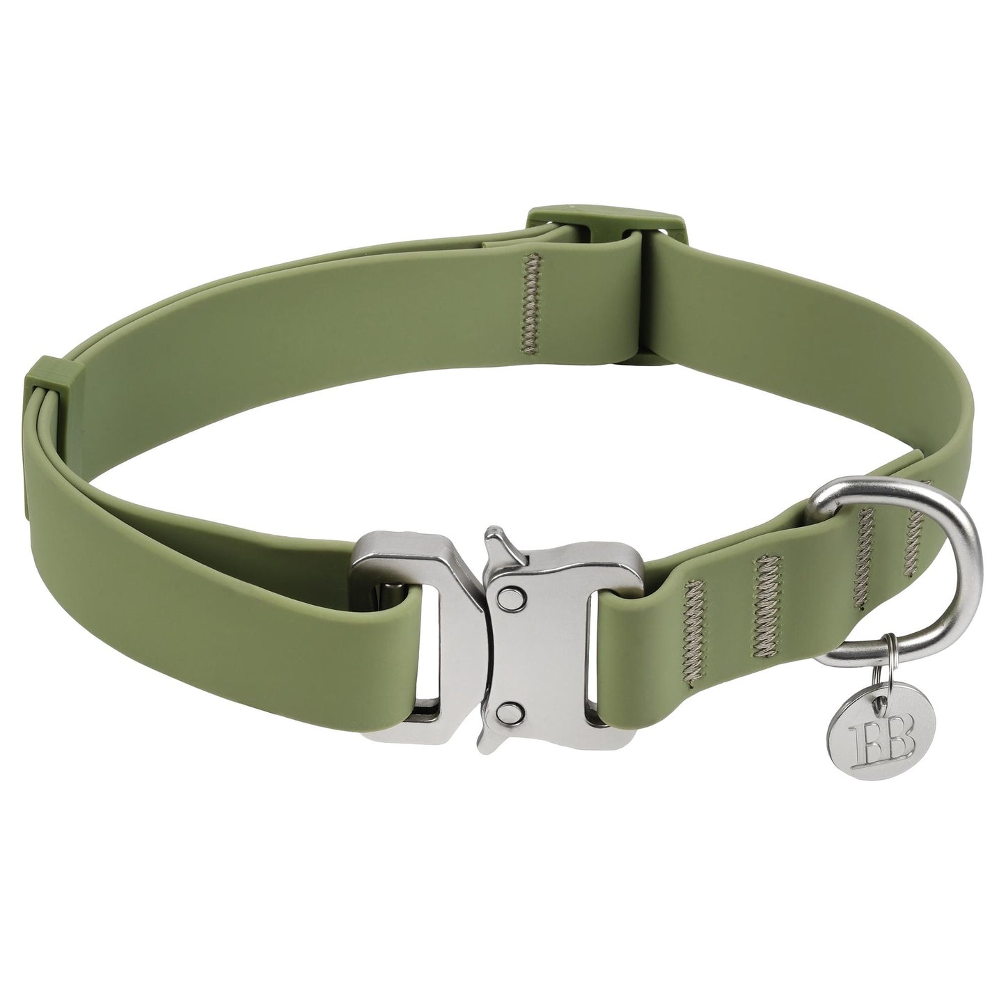 Buddy & Belle PVC Dog Collar Khaki