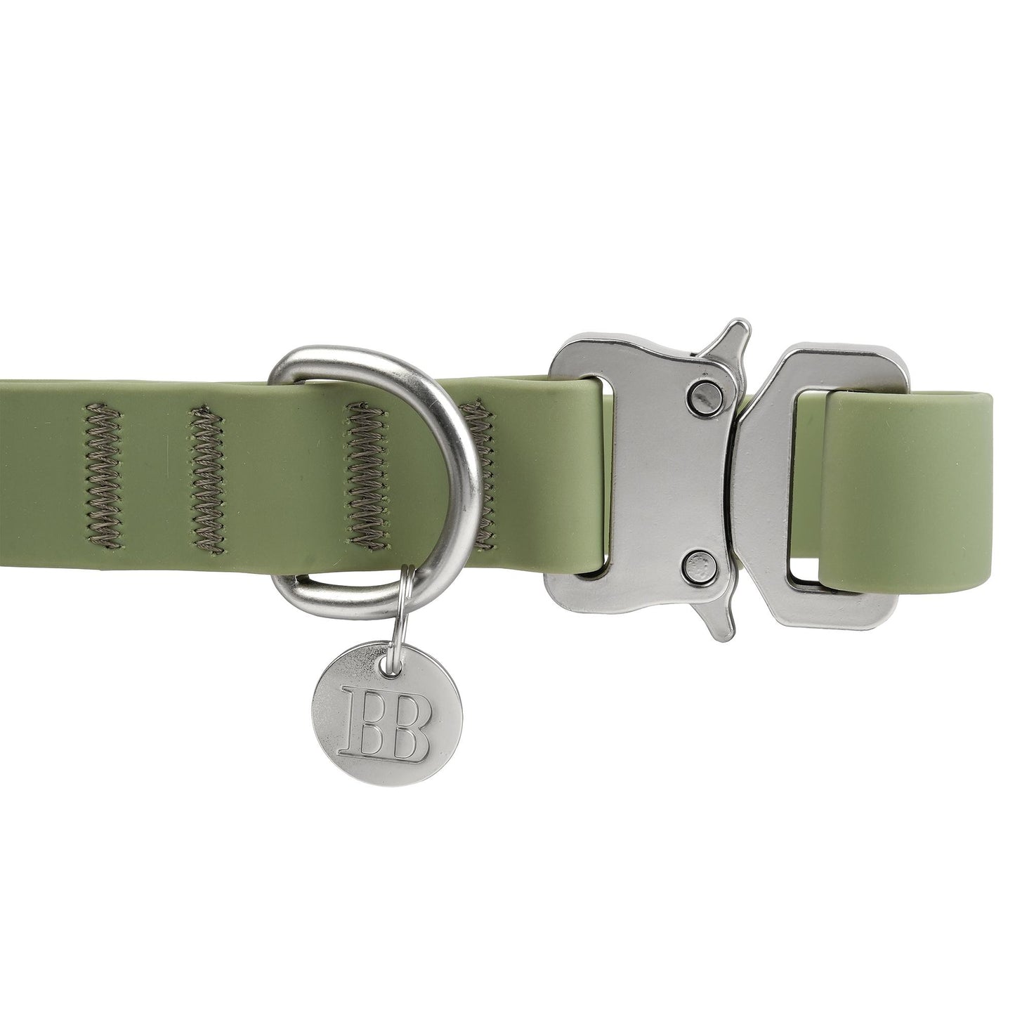Buddy & Belle PVC Dog Collar Khaki