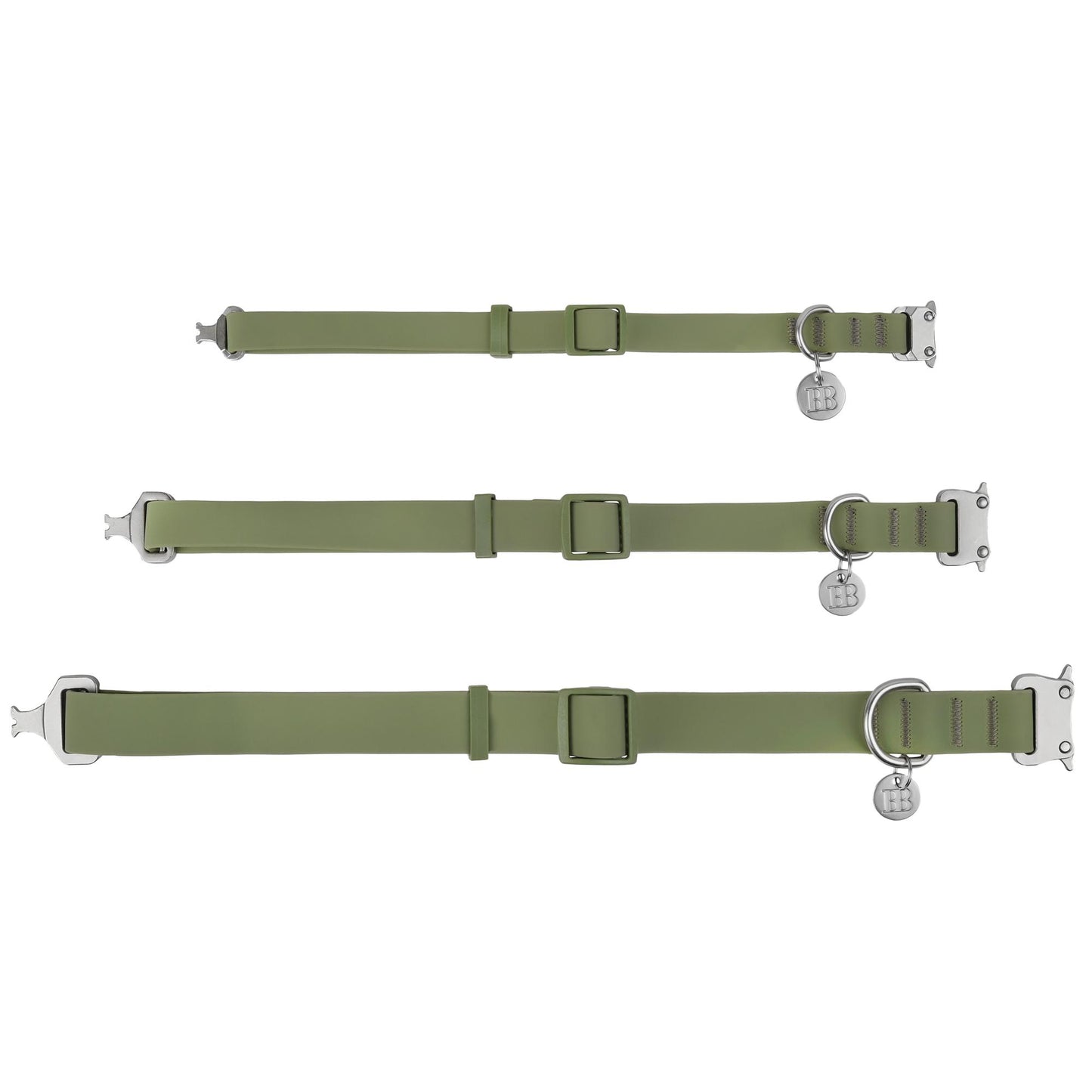 Buddy & Belle PVC Dog Collar Khaki