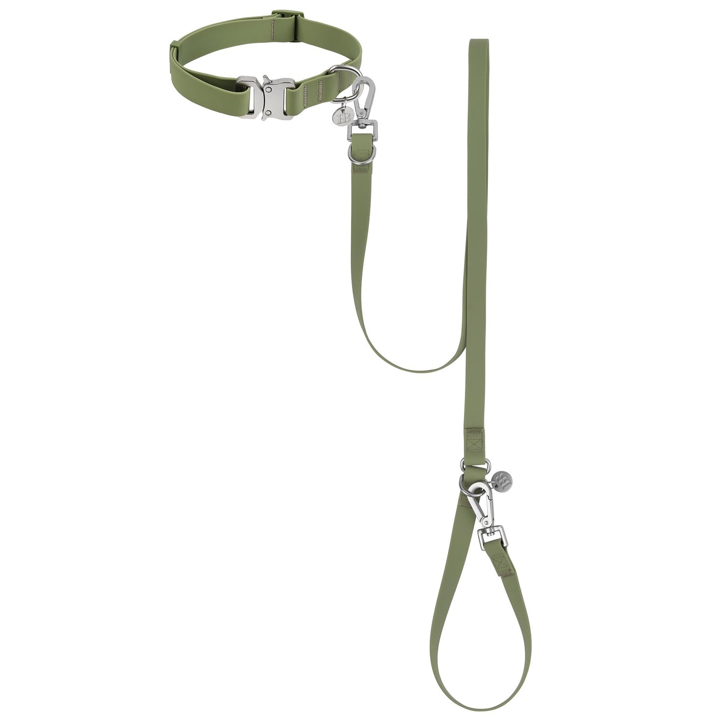 Buddy & Belle PVC Dog Collar Khaki