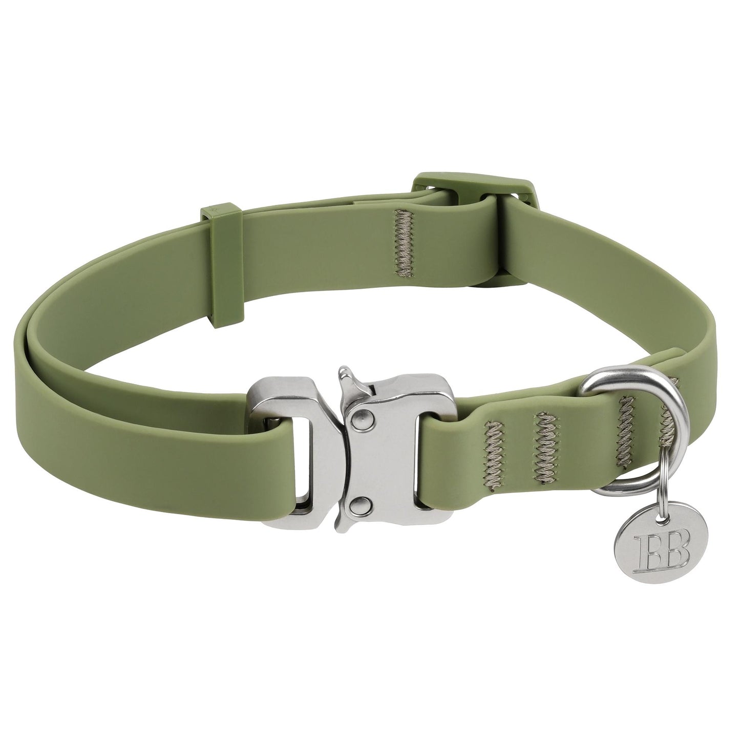 Buddy & Belle PVC Dog Collar Khaki