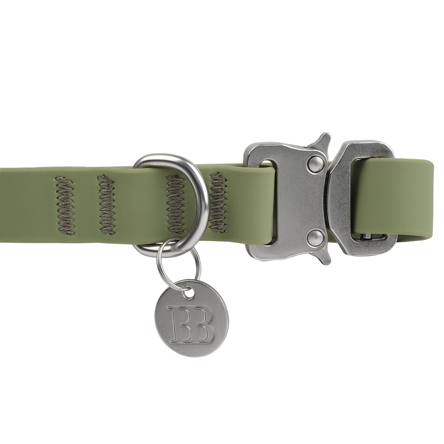 Buddy & Belle PVC Dog Collar Khaki