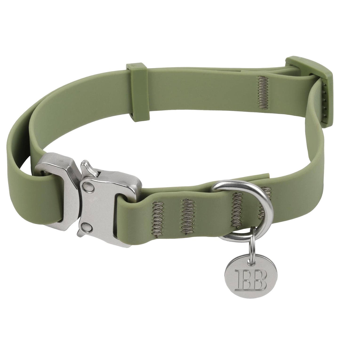 Buddy & Belle PVC Dog Collar Khaki