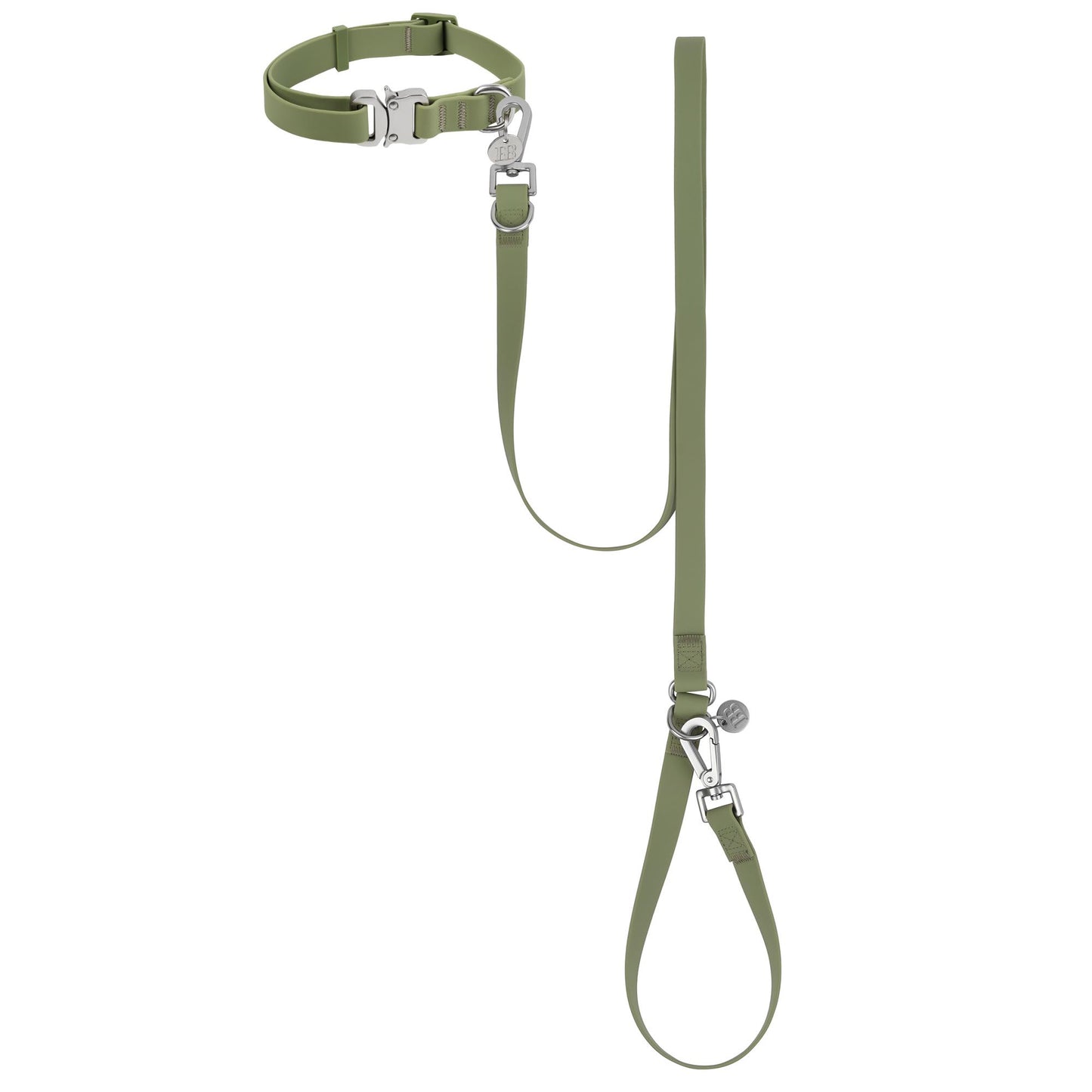 Buddy & Belle PVC Dog Collar Khaki