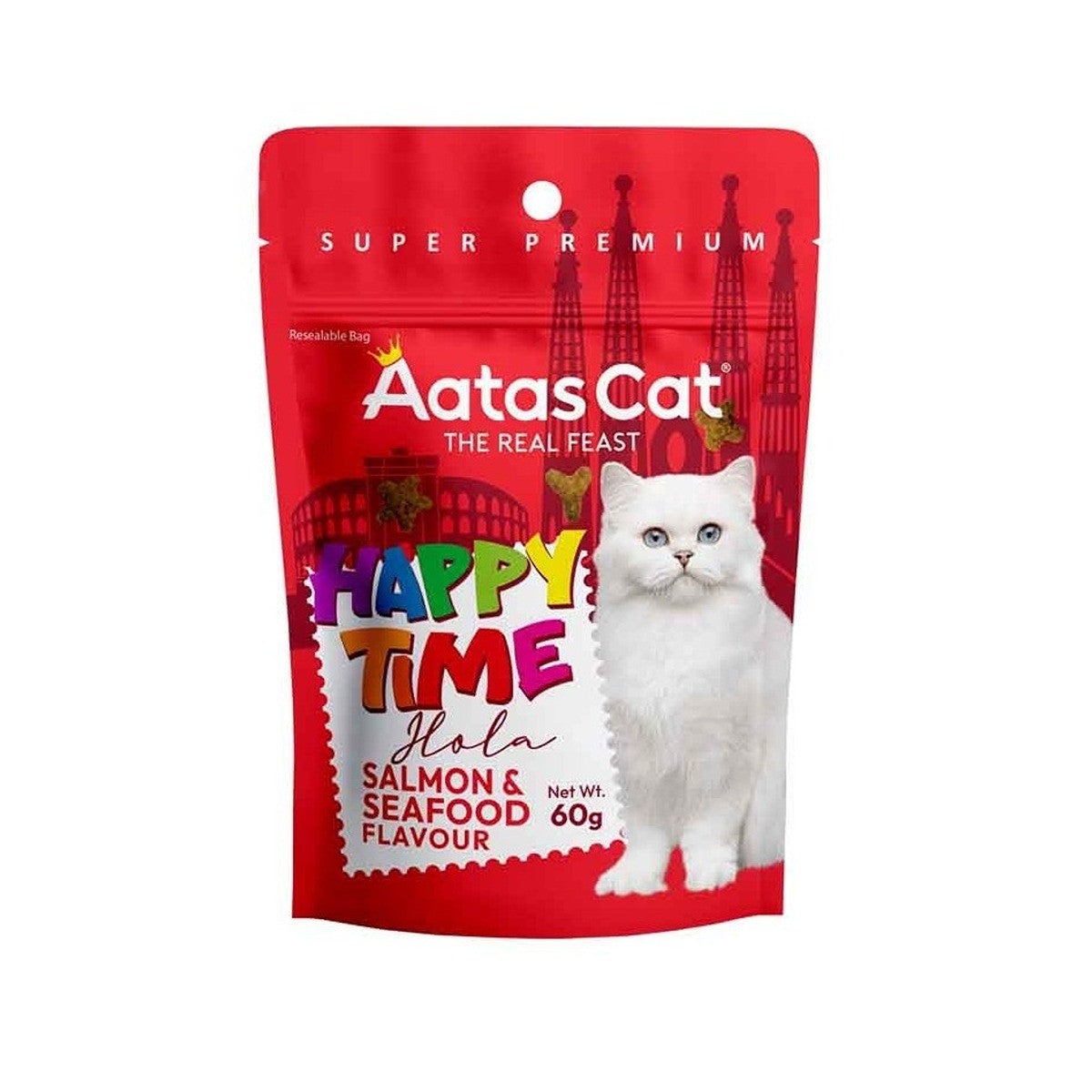 Aatas Happy Time Hola Salmon & Seafood Cat Treats