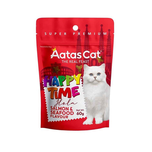 Aatas Happy Time Hola Salmon & Seafood Cat Treats