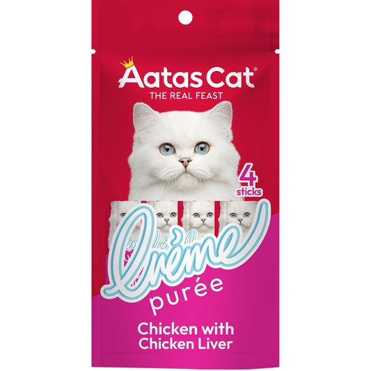 Aatas Chicken & Chicken Liver Creme Puree Cat Treat