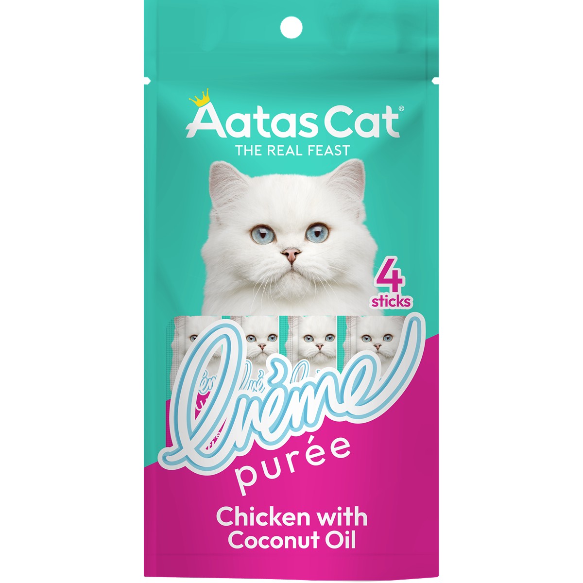 Aatas Chicken with Coconut Oil Creme Puree Cat Treat
