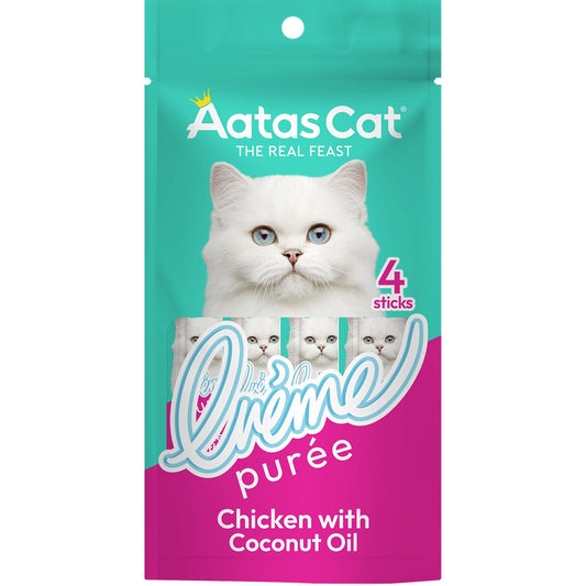 Aatas Chicken with Coconut Oil Creme Puree Cat Treat