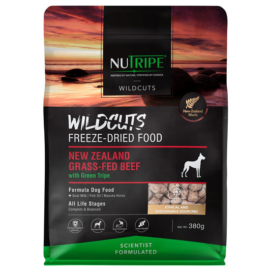 NUTRIPE Wildcuts Beef With Green Tripe Freeze-Dried Dog Food