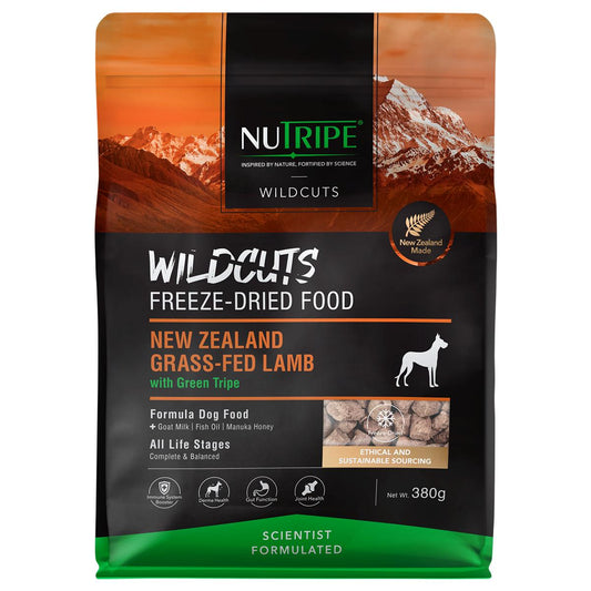 NUTRIPE Wildcuts Lamb With Green Tripe Freeze-Dried Dog Food