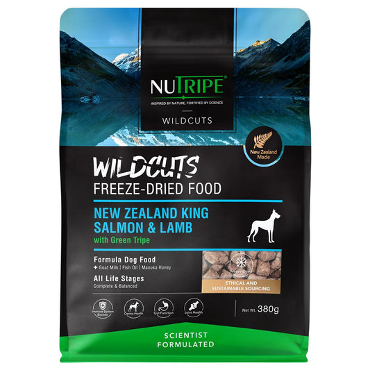 NUTRIPE Wildcuts Salmon & Lamb With Green Tripe Freeze-Dried Dog Food