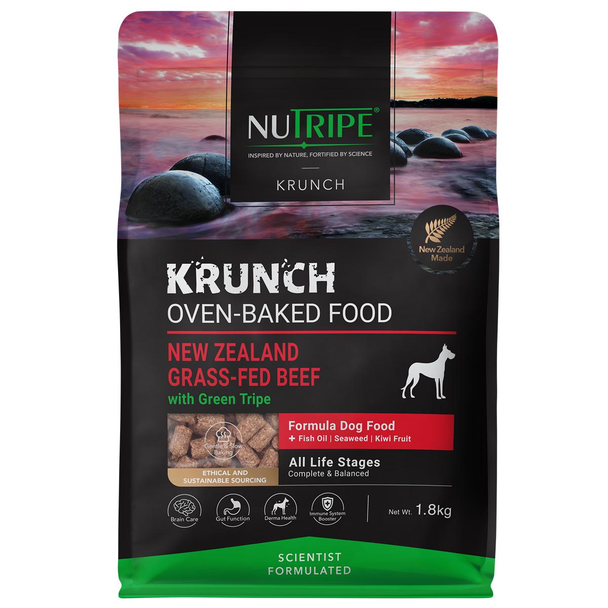 NUTRIPE Krunch Beef With Green Tripe Oven-Baked Dog Food