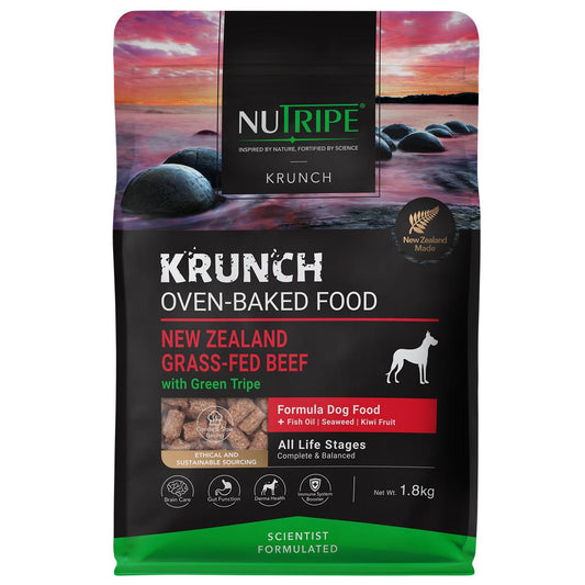 NUTRIPE Krunch Beef With Green Tripe Oven-Baked Dog Food