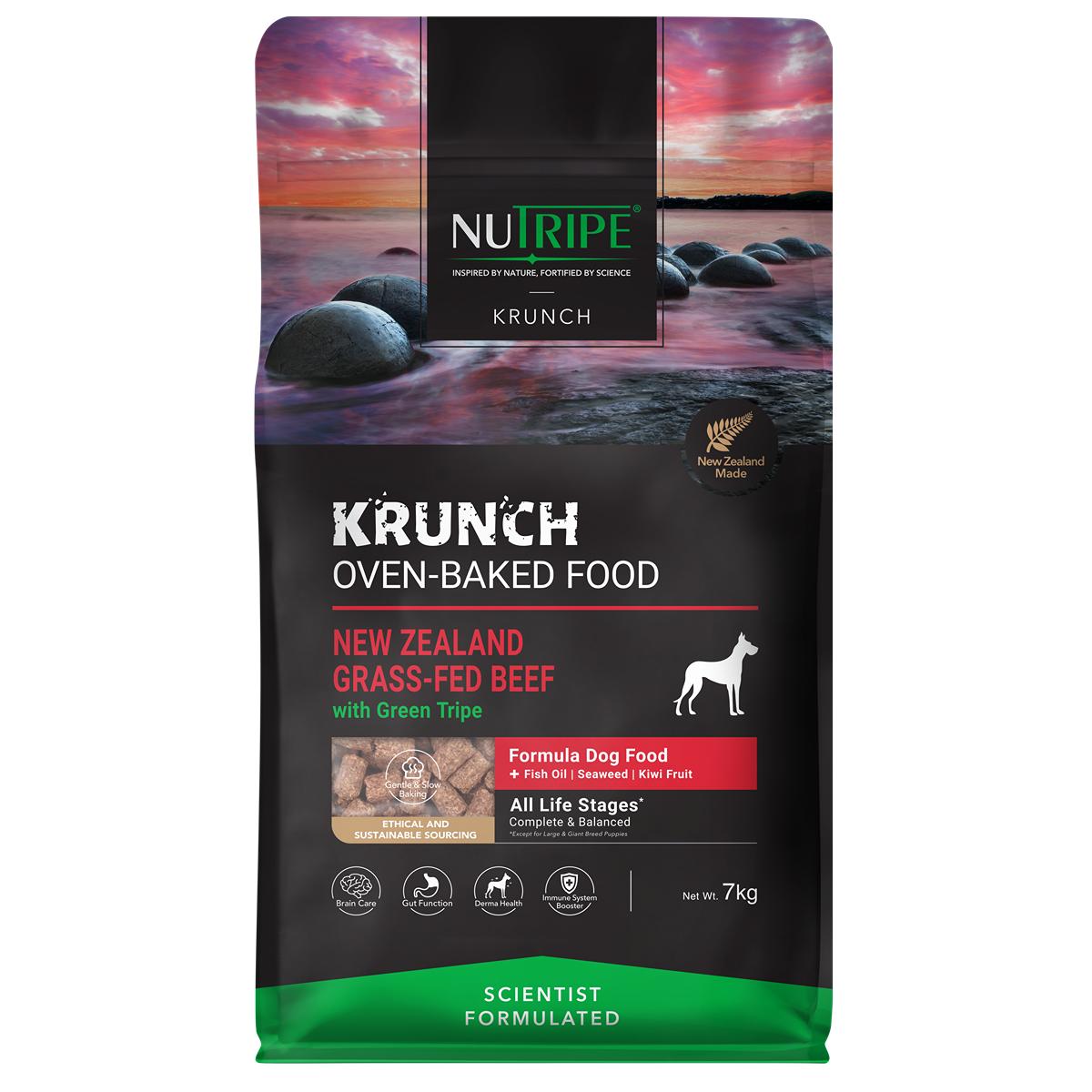 NUTRIPE Krunch Beef With Green Tripe Oven-Baked Dog Food