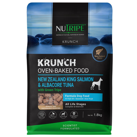 NUTRIPE Krunch Salmon & Tuna With Green Tripe Oven-Baked Dog Food