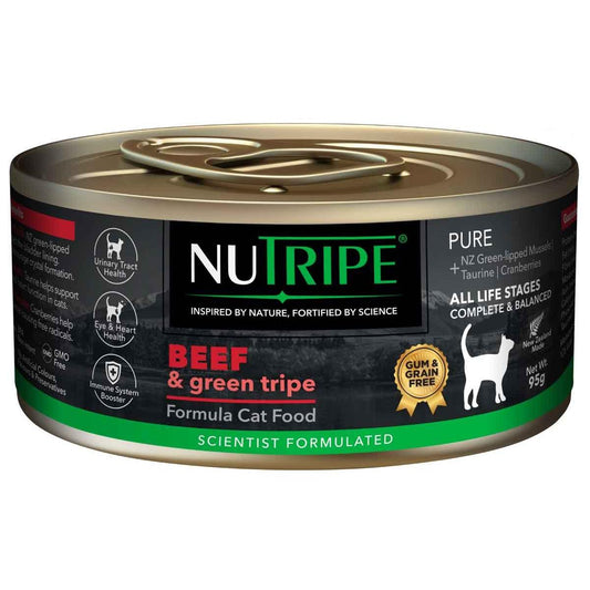 NUTRIPE Pure Gum-Free Beef & Green Tripe Wet Cat Food