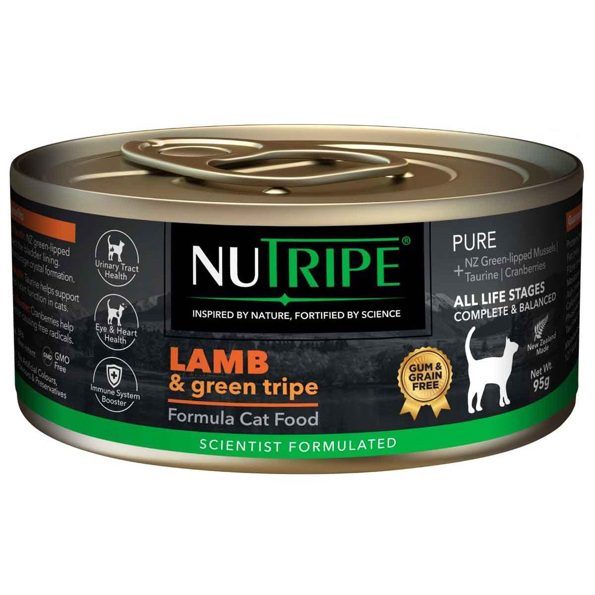 NUTRIPE Pure Gum-Free Lamb & Green Tripe Wet Cat Food