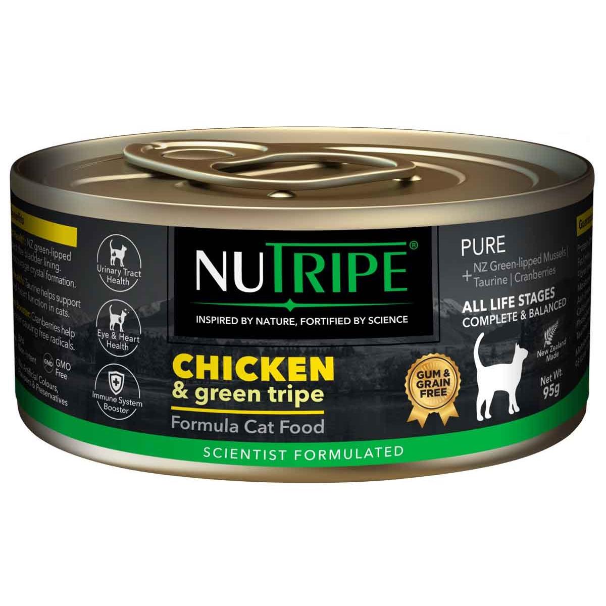 NUTRIPE Pure Gum-Free Chicken & Green Tripe Wet Cat Food