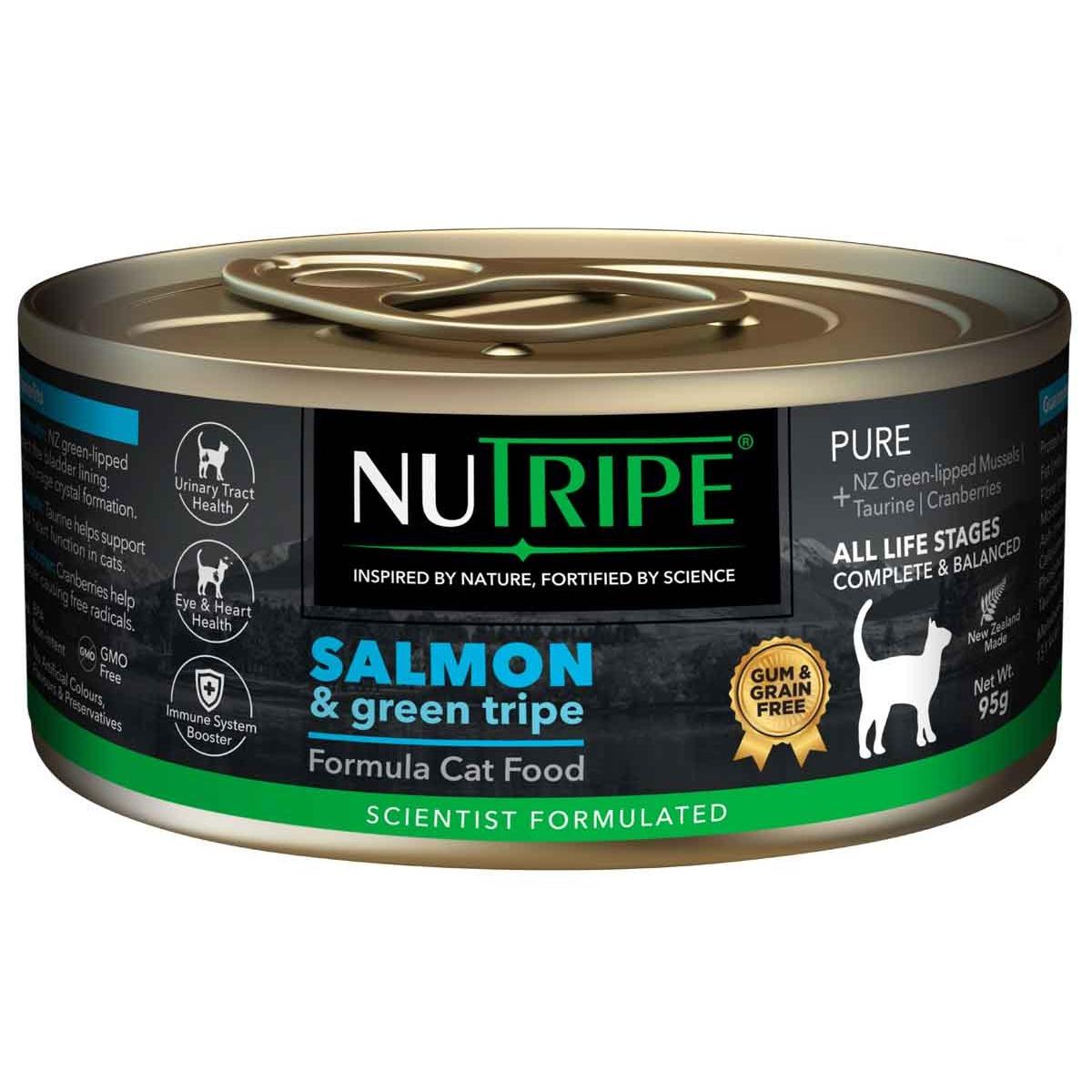 NUTRIPE Pure Gum-Free Salmon & Green Tripe Wet Cat Food