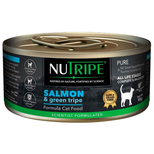 NUTRIPE Pure Gum-Free Salmon & Green Tripe Wet Cat Food