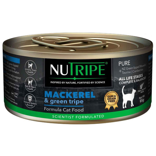 NUTRIPE Pure Gum-Free Mackerel & Green Tripe Wet Cat Food