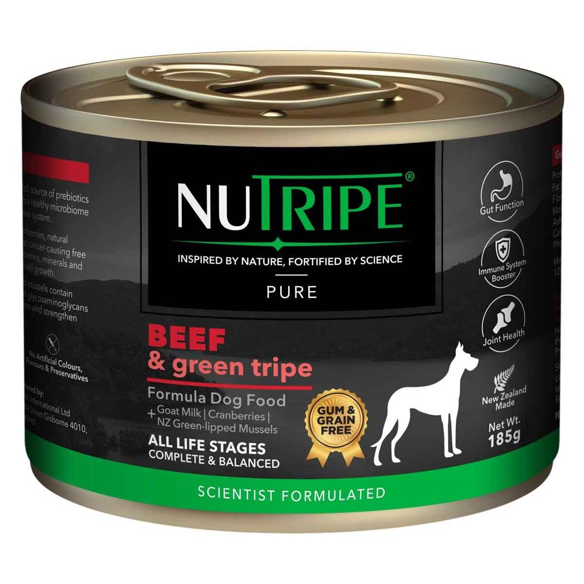 NUTRIPE Pure Gum-Free Beef & Green Tripe Wet Dog Food
