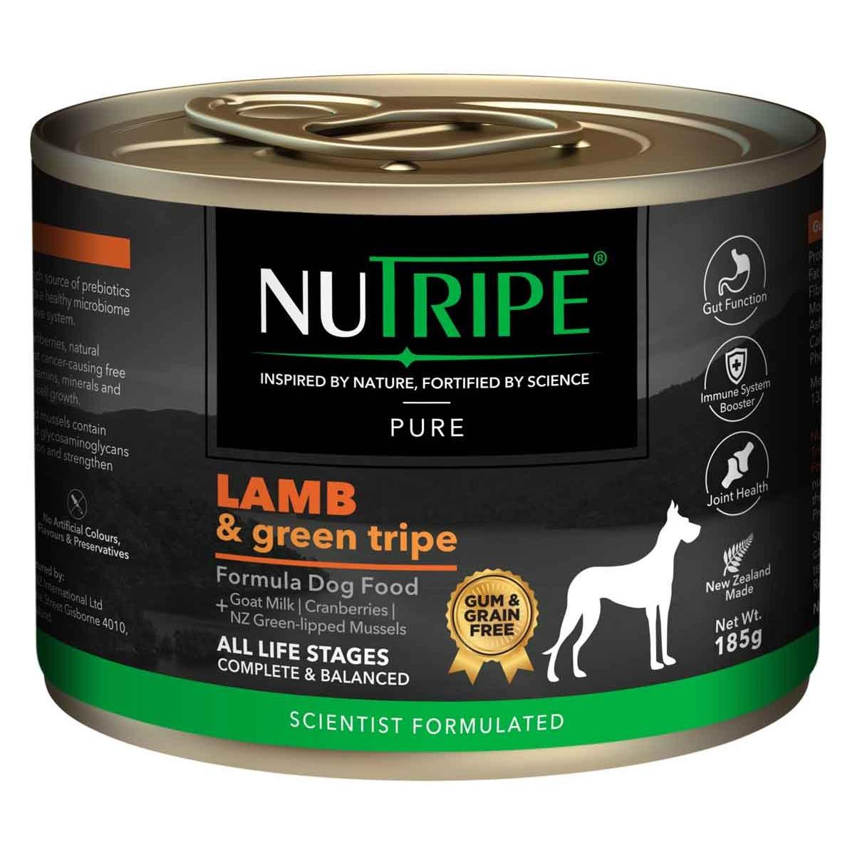 NUTRIPE Pure Gum-Free Lamb & Green Tripe Wet Dog Food