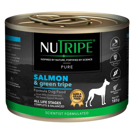 NUTRIPE Pure Gum-Free Salmon & Green Tripe Wet Dog Food