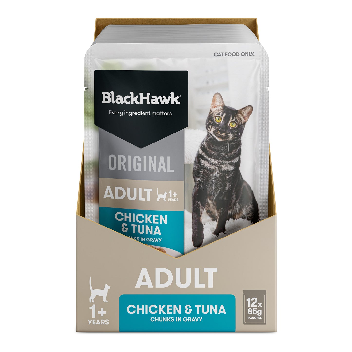 Black Hawk Original Chicken & Tuna in Gravy Wet Cat Food