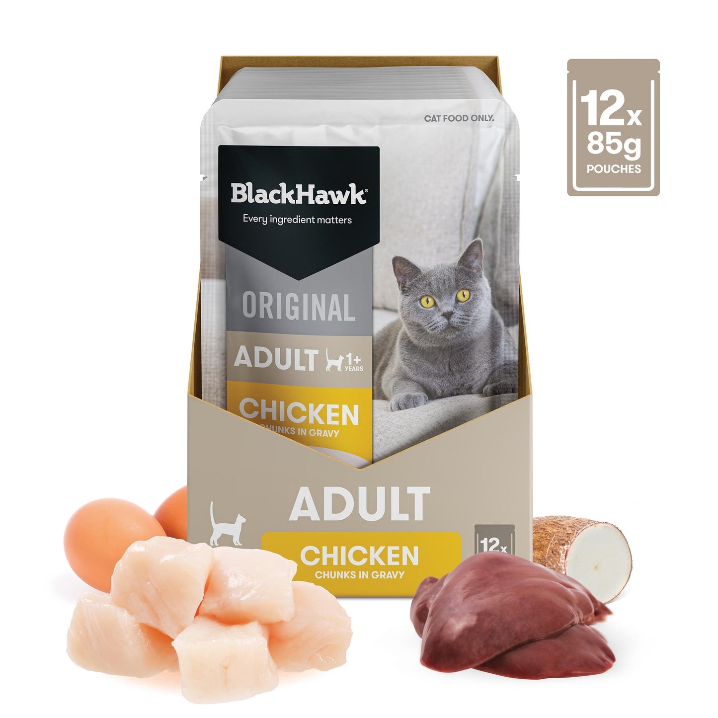 Black Hawk Original Chicken in Gravy Wet Cat Food