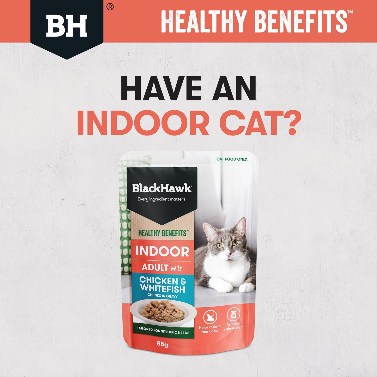 Black Hawk Healthy Benefits Indoor Chicken & Fish Wet Cat Food