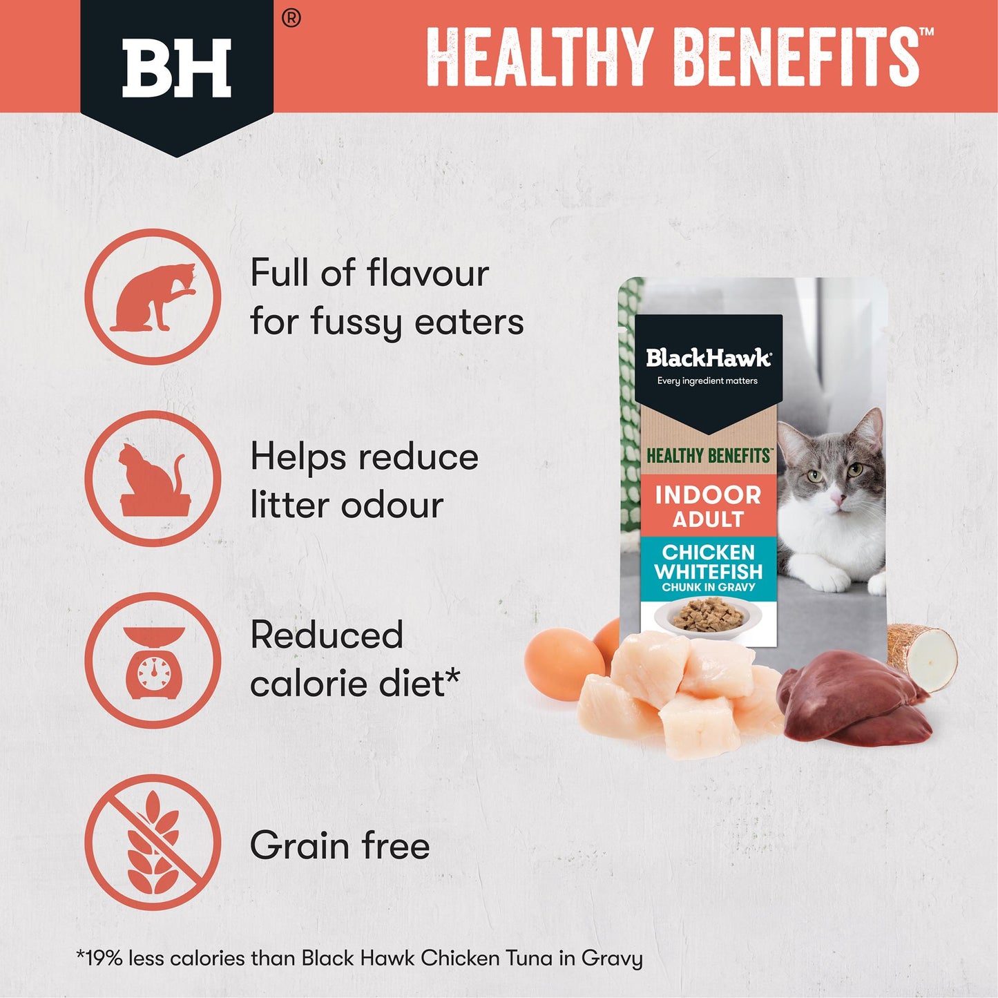 Black Hawk Healthy Benefits Indoor Chicken & Fish Wet Cat Food
