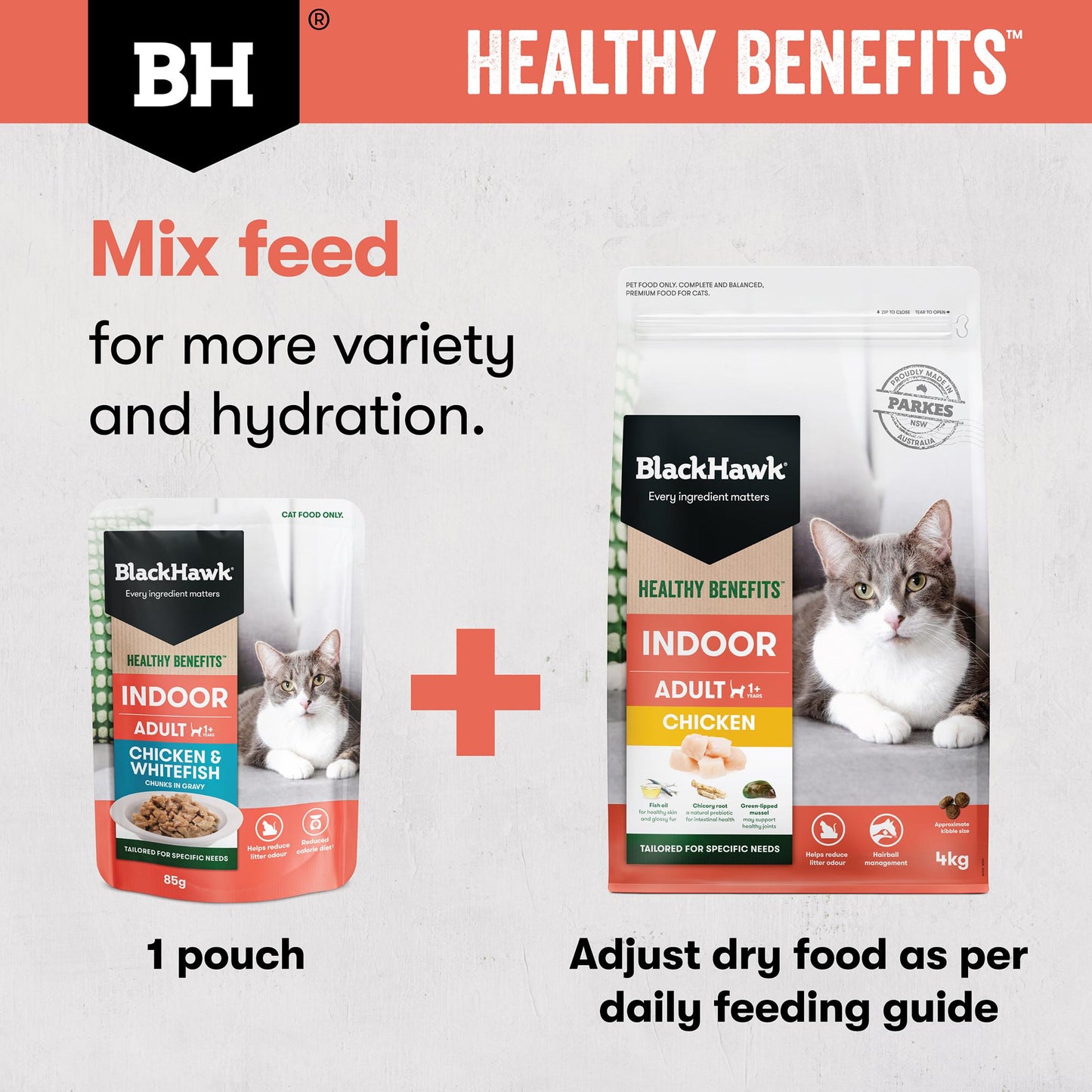 Black Hawk Healthy Benefits Indoor Chicken & Fish Wet Cat Food